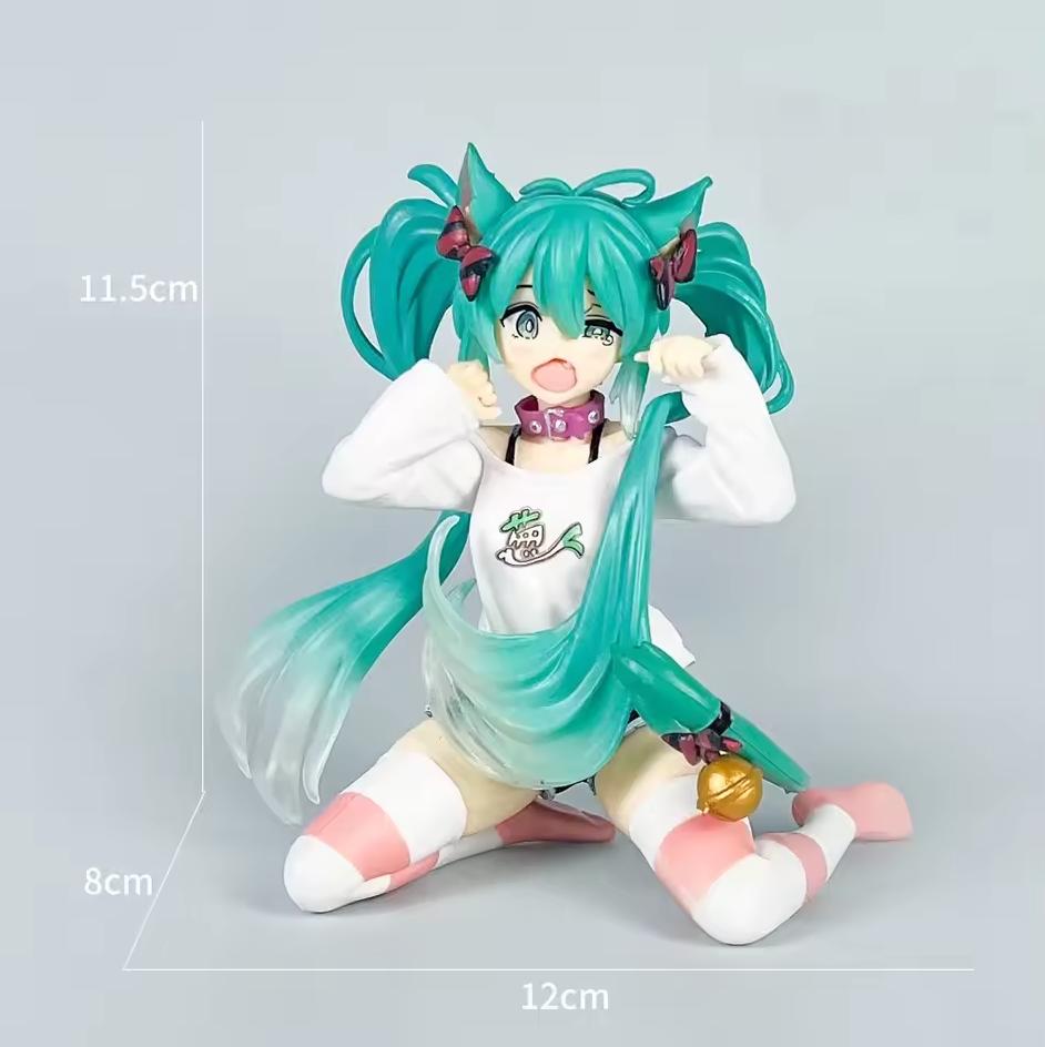 New Hatsune Miku Anime figure Pink dress PVC model action toys Cherry pink cherry blossom decoration collect gifts