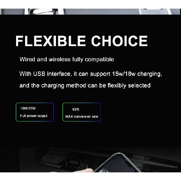 15W Car Wireless Charging Phone Charger for Mercedes Benz W205 AMG C43 C63 AMG GLC 43 C63 X253 C Class Accessories