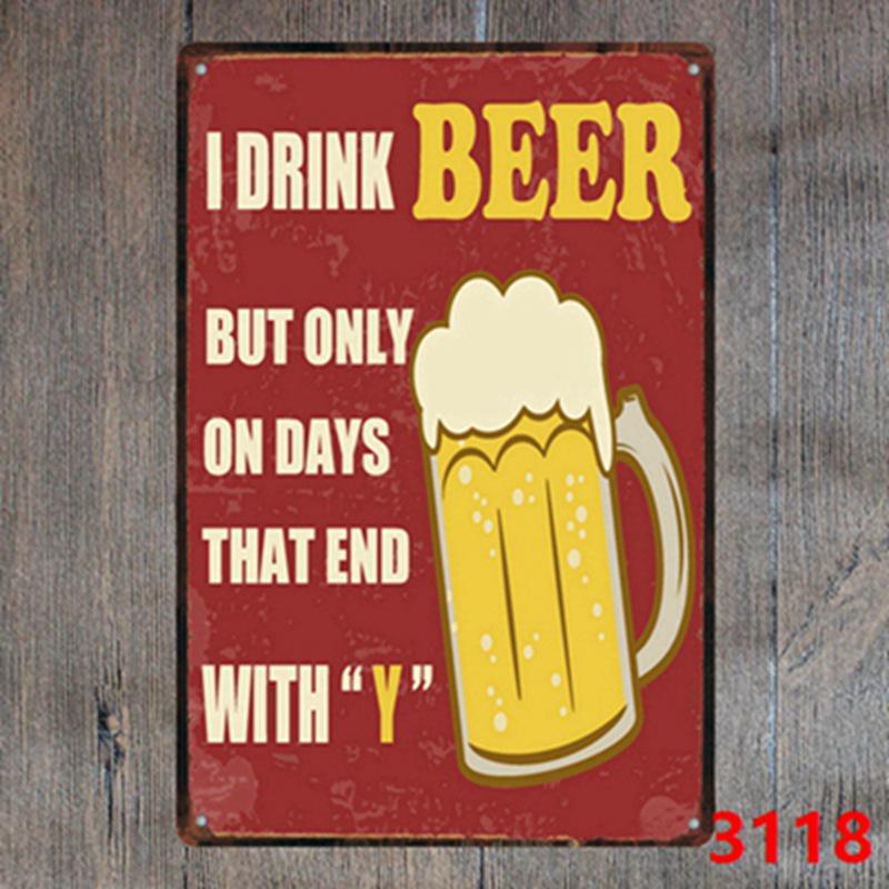 Keep Calm Inspirational Tin Sign for Bar or Restaurant