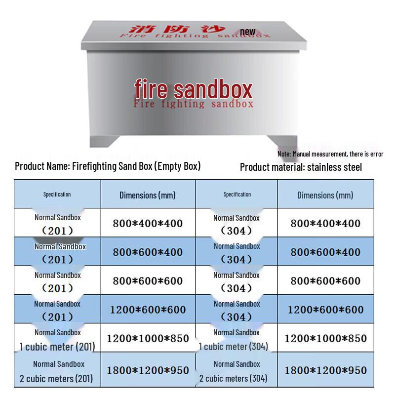 Yuanjiang 304 Stainless Steel Fire Sand Box