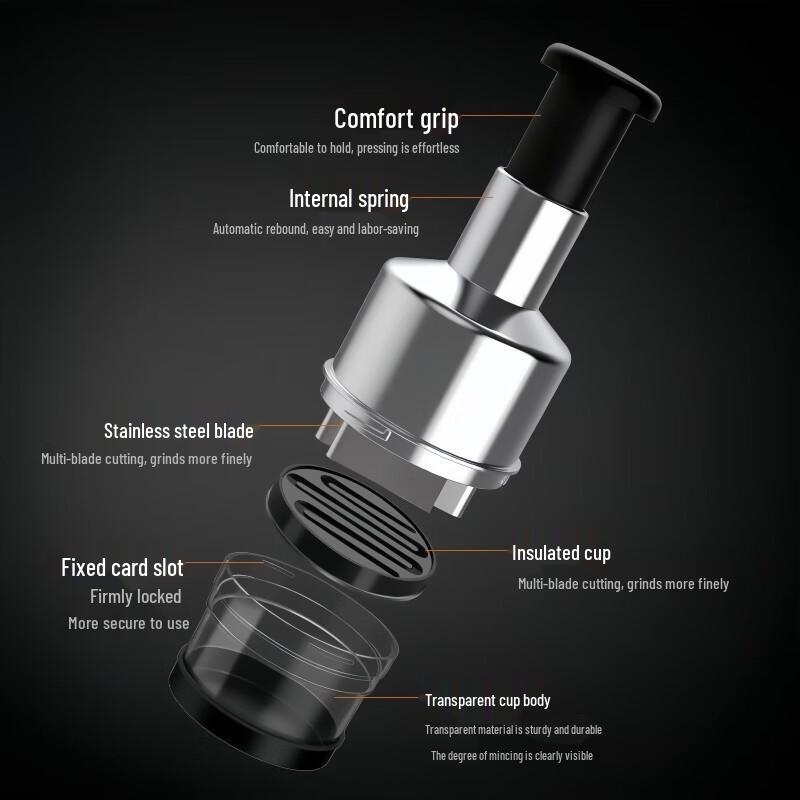 Multifunktions-Manueller Knoblauchschneider und Zerkleinerer