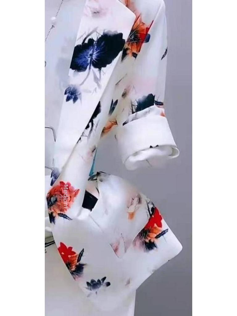 2025 Vår/Sommar Dam Tryckt Kort Smal Solskydd Cardigan Jacka