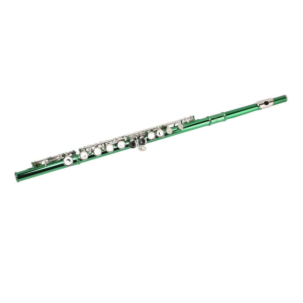 C Flute 16 Key White Copper C Flute Set with Cleaning Tools Portable Bag for Beginners Students