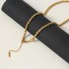 Gold-Plated Stainless Steel Twist Rope Chain Pendant - Multiple Specifications, Colorfast Jewelry Accessory