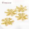 End Caps For Jewelry 18K Gold Plated Brass Flower Caps Beads Caps DIY Jewelry Making Supplies Earrings Accessories For Women