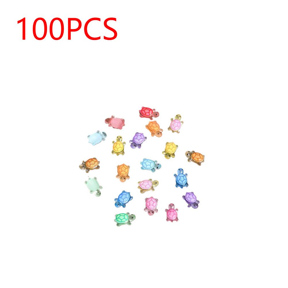 100-500Pcs Mini Resin Turtles Night Glow Turtle Figurines Realistic Glow in The Night Turtle Miniatures for Fairy Garden Decor