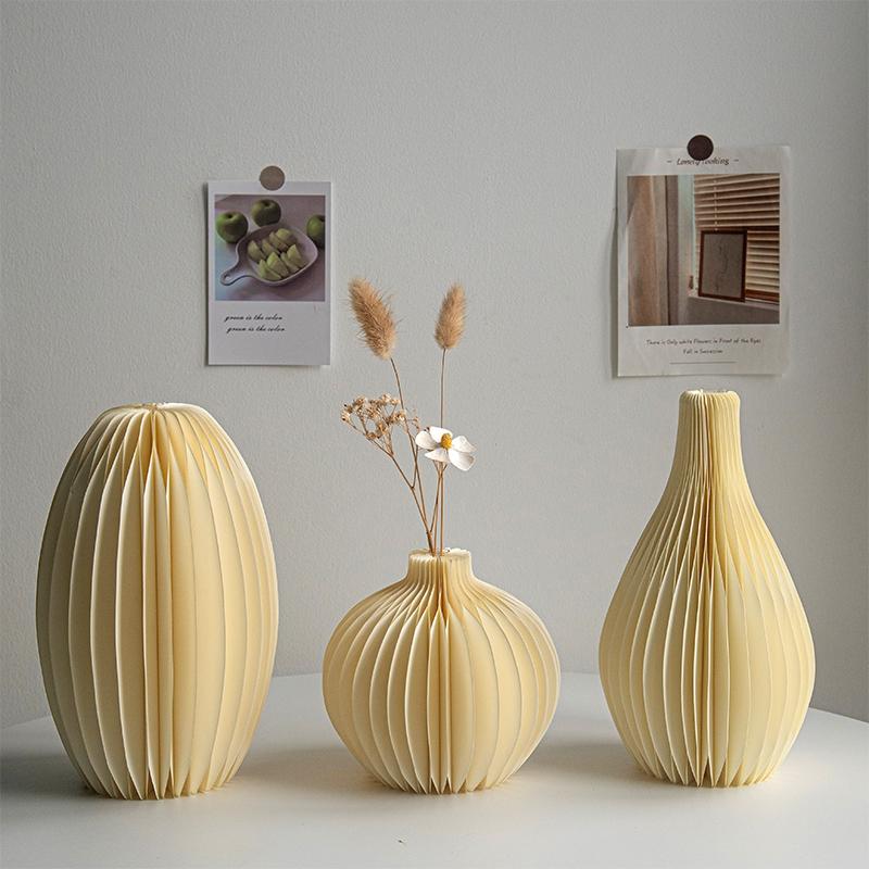 3D Paper Honeycomb Vase 2026 New Year Decoration Reusable Table Centerpieces Red Decorative Vase Wedding Christmas Party Decor