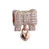 New Copper Rose Gold Locks And Keys Charm Of Chain Bead Fit Genuine Wrist Bracelet Accessories DIY Style Ladies Jewelry