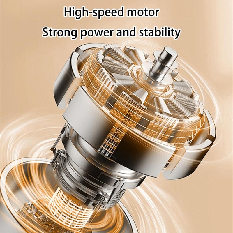 Stainless Steel Milk Frothing Wand with Detachable Whisk Heads Automatic Stirring Function Suitable for Coffee Eggs