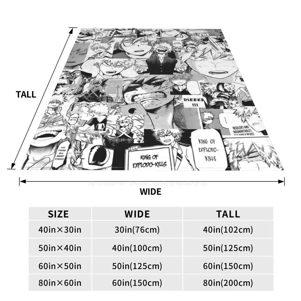 Bakugou Katsuki Collage All Sizes Soft Cover Blanket Home Decor Bedding Bakugou Katsuki Bnha Boku No Hero Academia Collage