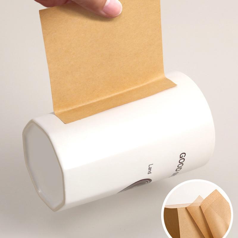 400 Yaprak Kraft Kağıdı Etiket Basit Düz Renk Not N Kez Yapıştır Kalınlaştırılmış Memo Yapışkan Not Kırtasiye Ofis Aksesuarları LS