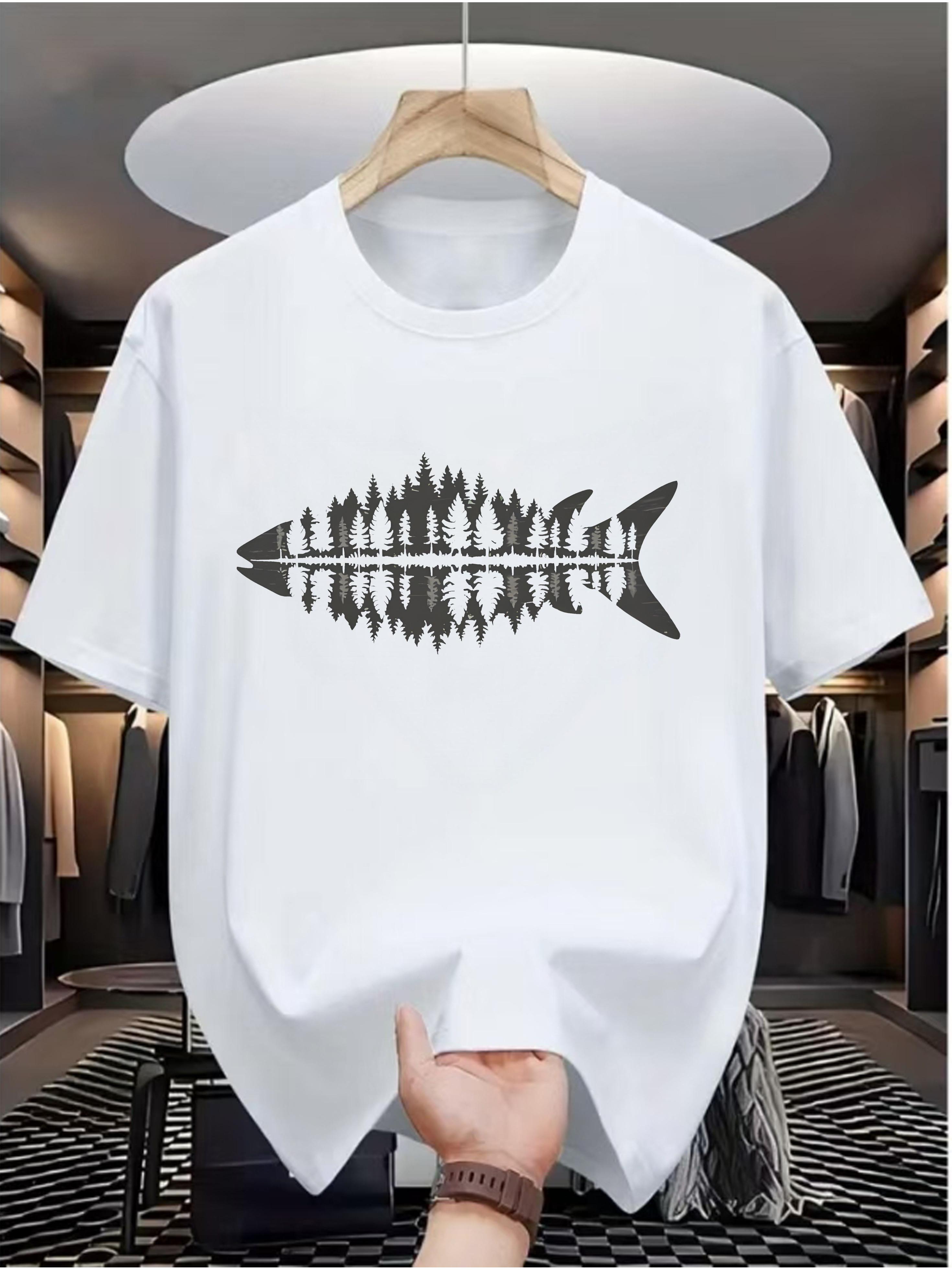 

Men S Casual Digital Print T-Shirt - Made of Cotton, Featuring a Round Neck, Short Sleeves, Street Hip-Hop Style 4XL білий