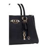 GUESS Sac à main noir pour femme - Anise Triple Compartment Satchel Black Logo 336883