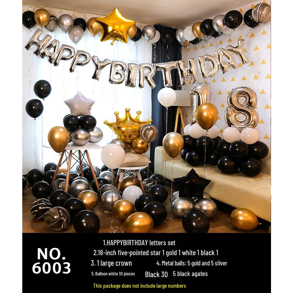 Romantic Birthday Balloon Set: High-End Decorations for Boyfriend or Girlfriend