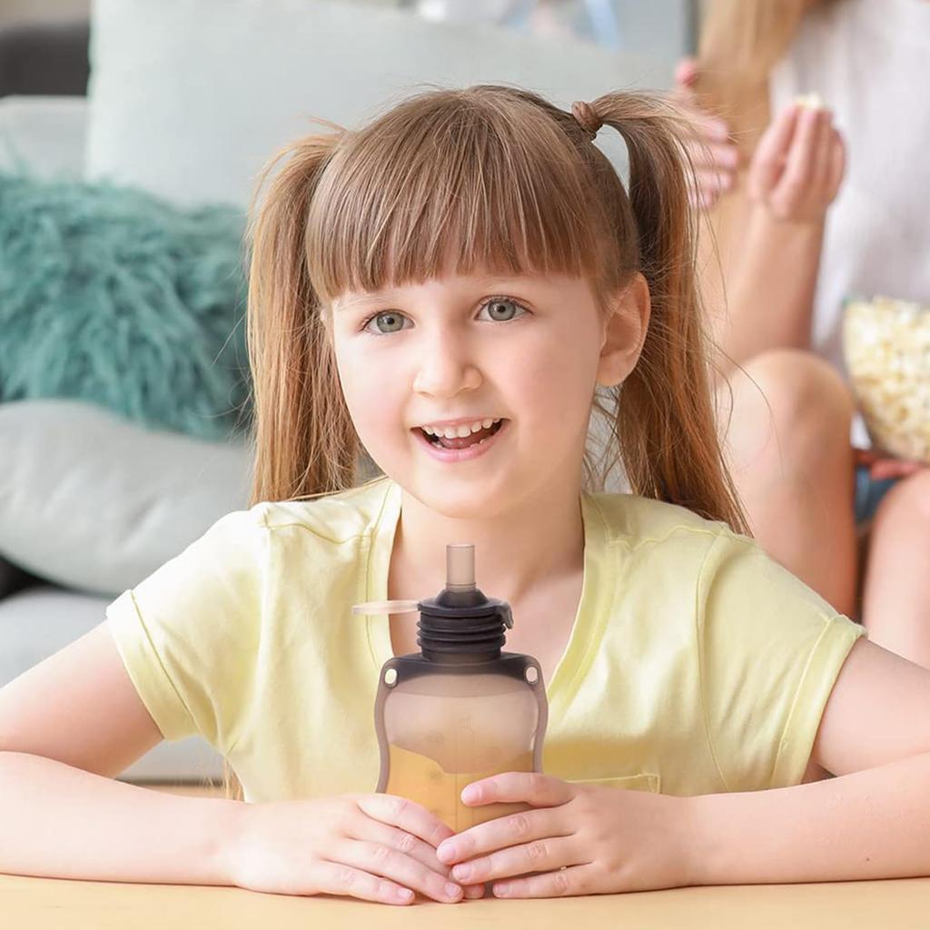 haakaa Reusable Baby Food Pouches, Refillable Drink Pouches, Yogurt Pouches, Juice Pouches, Squeeze Pouches for Kids, Freeze-Safe Baby Food Storage