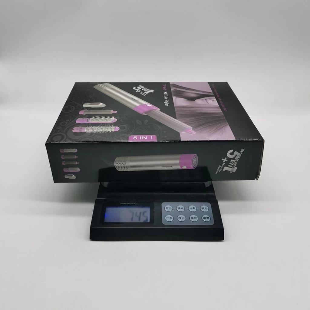 Cross-Border 5-in-1 Curling Iron & Hair Dryer: Hot Air Comb, Curl, Straighten, and Dry with Automatic Hair Suction