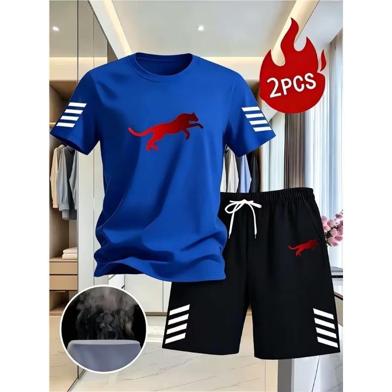 Neue Street Trendy Herren Sommer Atmungsaktiv Sportbekleidung Kurzarm Shorts Leicht Schnelltrocknend Bequem Modisch Sport