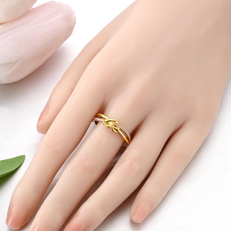 Authentic Original Copper Metal Golden Rope Love Heart Ring Geometric Lines Woman Closure Ring High Quality Fine Valentine Perfect Gift Craft Making