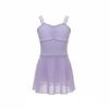 Chiffon Skirt Ballet Leotard Sleeveless Design Dance Leotard  Gymnastics Practice