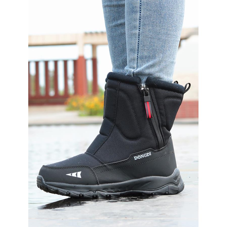 Scarpe Invernali da Uomo Impermeabili Stivali da Uomo Caldi in Peluche Stivali da Neve da Coppia Outdoor Antiscivolo Stivali da Trekking Stivaletti da Lavoro da Uomo