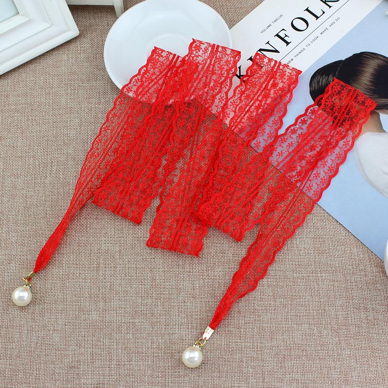 Sweet Decorative Lace Waist Belts Pearl Pendant Clothing Accessories Chain Belt Elegant Dress Waist Chain For Women