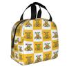 NC A&T HBCU Fraternity Aggies Insulated Lunch Bags for Women Checkered Plaid Portable Cooler Thermal Bento Box School