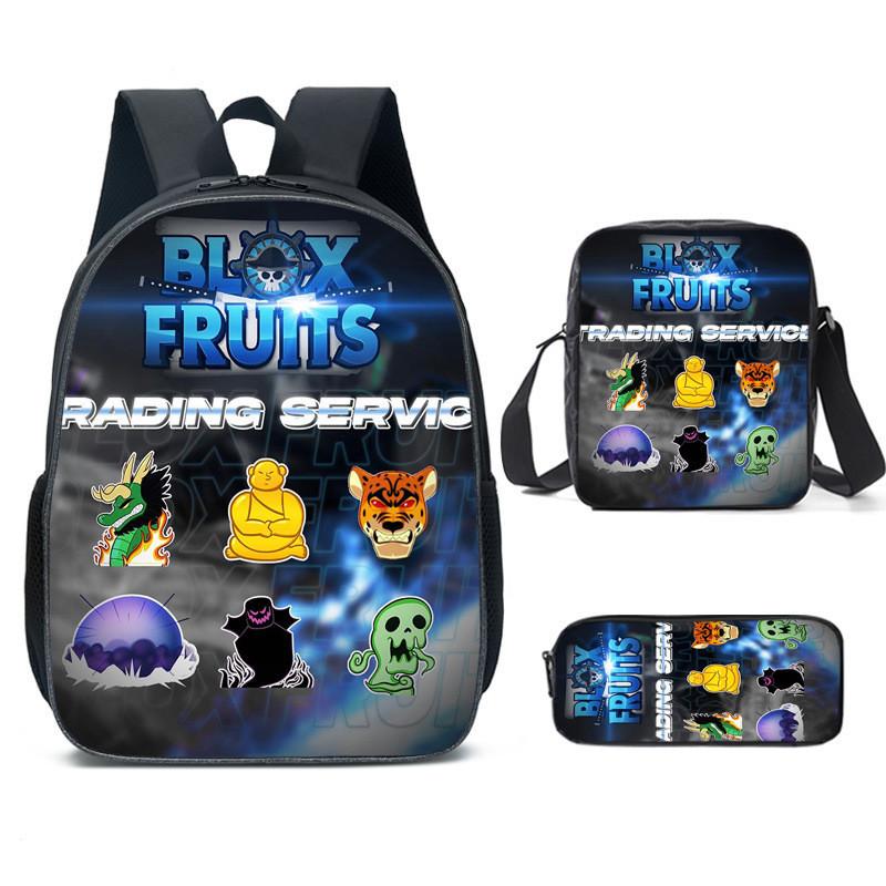 Lovely And Airy Roblox Blox Fruits Backpack For Kids In Grade 1-2