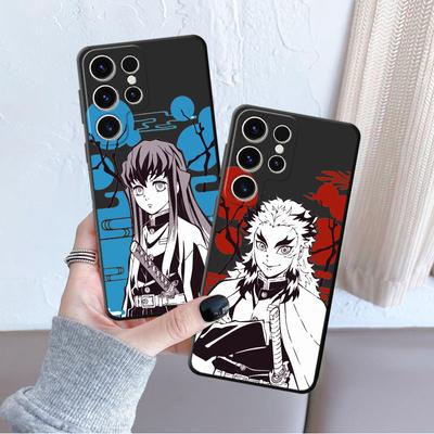 Japan Anime Kurama Demon Slayer Case For Samsung Galaxy S21 S23 Ultra 5g S8 S7 S10e S20 Fe S22 Plus S10 S9 Black Soft Cover