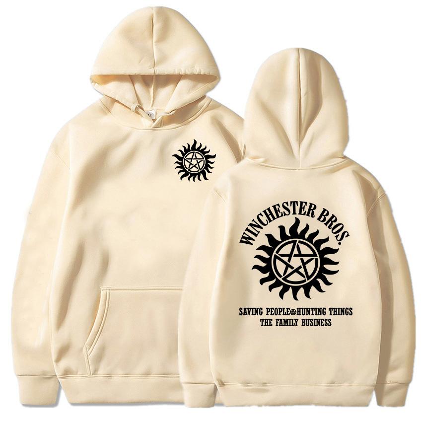 Supernaturall Winchester Bros Hoodies Winter Long Sleeve Hooded Sweatshirts Moletom Masculino Casual Men Soft Pocket Pullovers