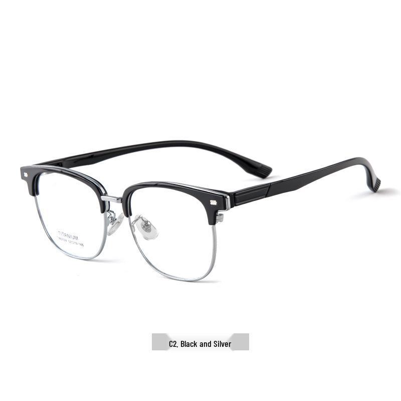 Ultra-Light Retro Eyebrow Metal Glasses Frame - Fashionable  Versatile Myopia Eyewear with High-End Feel