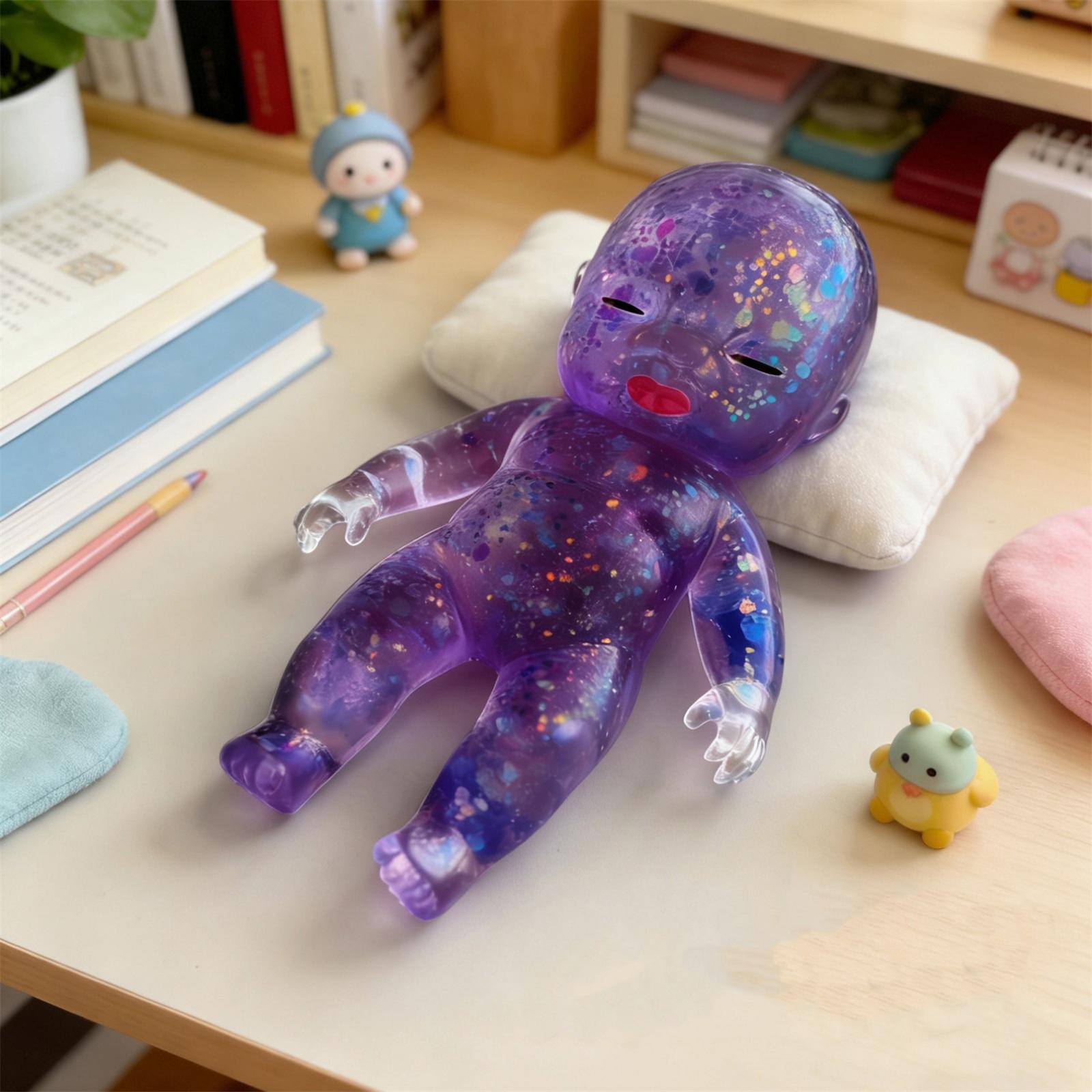 

14CM Soft Doll Stress Relief Toy Slow Rebound Squishy Desktop Office Toy Cute Squishy Doll Squeeze Toy for Relaxation and Fun One Size фиолетовый