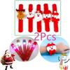 2Pcs New Christmas Decorations Children's Glow Racket  Party Decorations Children's Toys  Bracelet Racket  Random Style