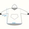 Ultra Soft Cozy Oversized Hoodie Blanket - Reversible Wearable Sherpa Fleece Sweatshirt with Kangaroo Pocket, Machine Washable