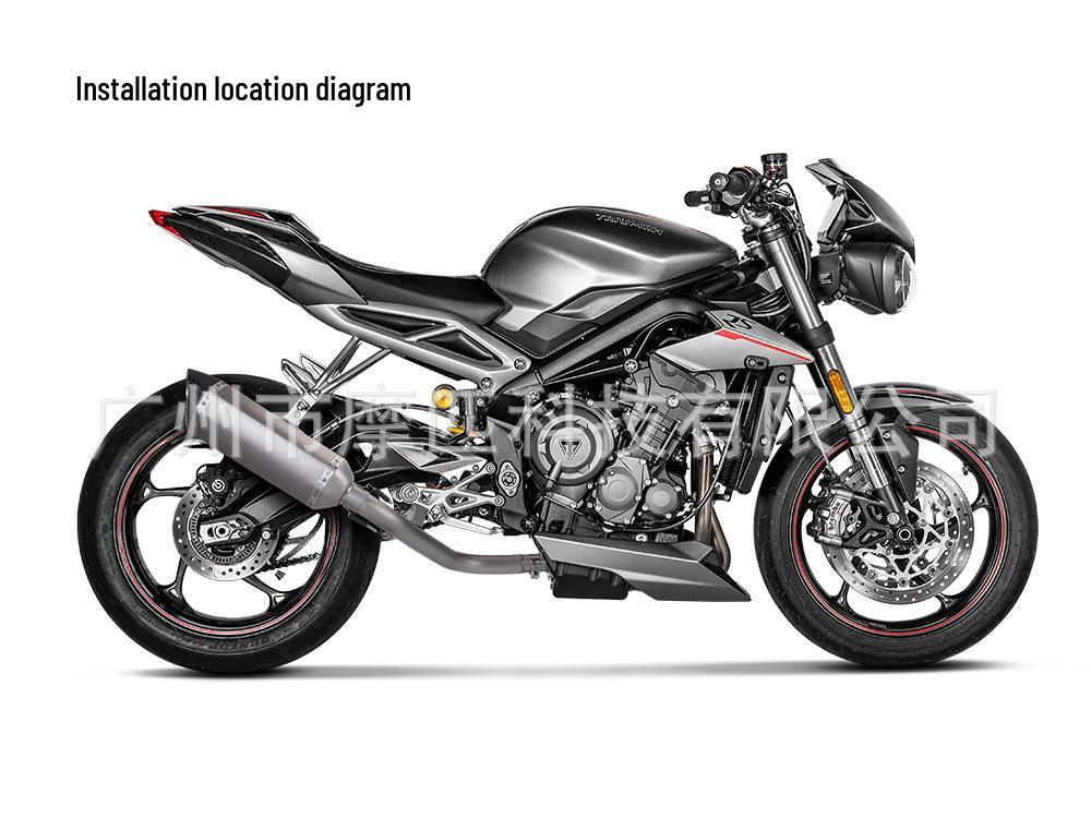 Triumph 765 Titanium Alloy Exhaust System Set (2017-2024) - Non-Destructive Install