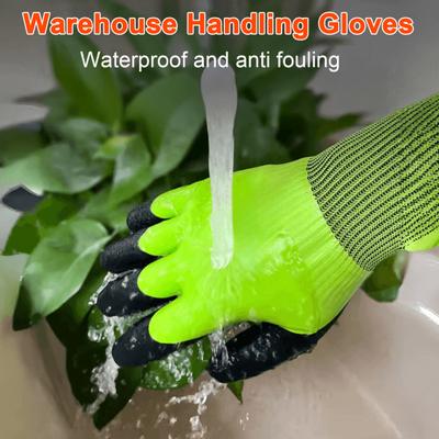 1 Paar Gartenhandschuhe Durchstichfest Atmungsaktiv Strapazierfähig Latexbeschichtet Gartenhandschuhe Indoor/Outdoor Schutzarbeitshandschuhe