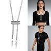 Fashion Forward Slidling Tapered Pendant Neck Chain Fashion Necklace For Creative Daily And Effortless Wear