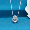 Tancise Jewelry S925 Silver Pendant Inlaid with 8*12 Drop-shaped High Carbon Diamond Fashion Women Necklace 40+5.