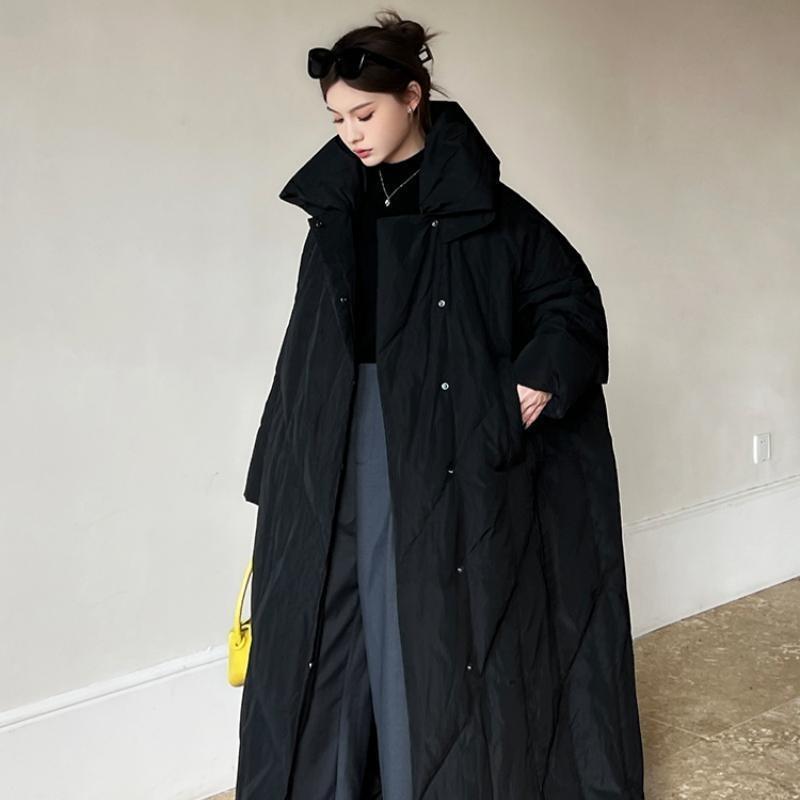 Roupas de Algodão Novas para Mulheres no Inverno Longas e Soltas Comprimento até o Joelho Grande Casaco de Algodão Grosso Jaqueta de Algodão Agasalho da Moda Trendy