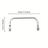 1pc DIY Aluminum Handbag Frame - Square Wallet Holder with Internal Tubular Support, Secure Kiss Closure for Purse Making, Craft Purse Hardware