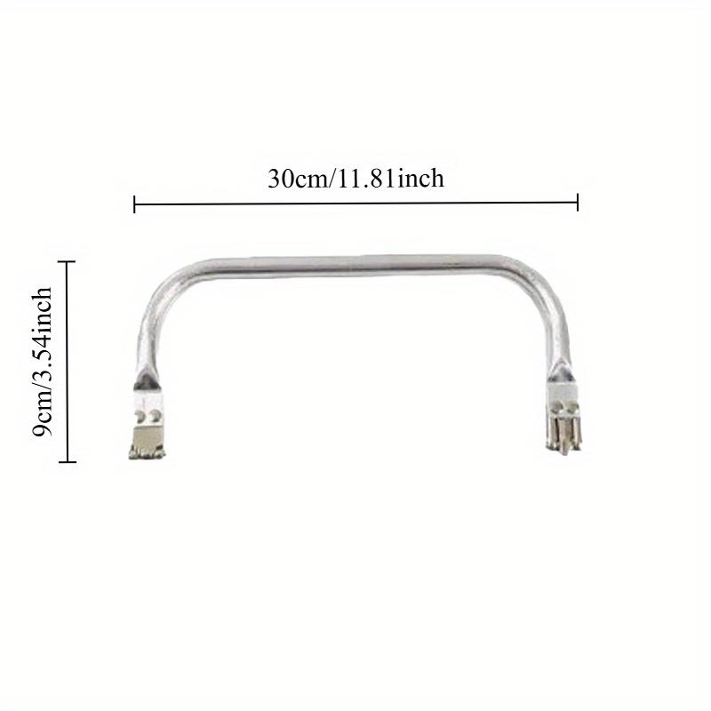 1pc DIY Aluminum Handbag Frame - Square Wallet Holder with Internal Tubular Support, Secure Kiss Closure for Purse Making, Craft Purse Hardware