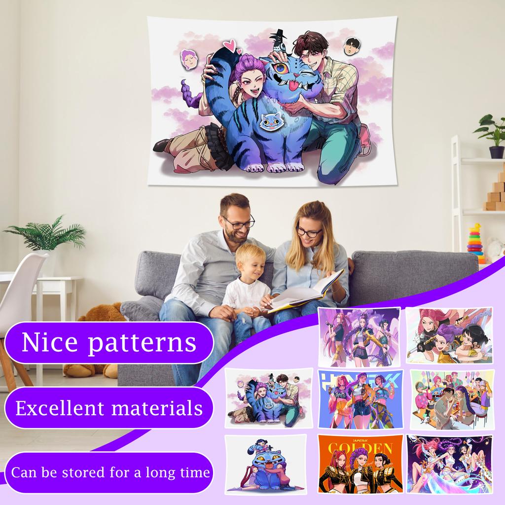 150X110cm Fashionable Printed Hanging Cloth Background Cloth Wide Room Background Decorative Cloth