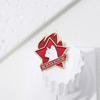 Rød Pentagram Flamme Katt Brosje Metal Badge Bag Tilbehør Lapel Pin Midje Avslutning Corsage Medaljong