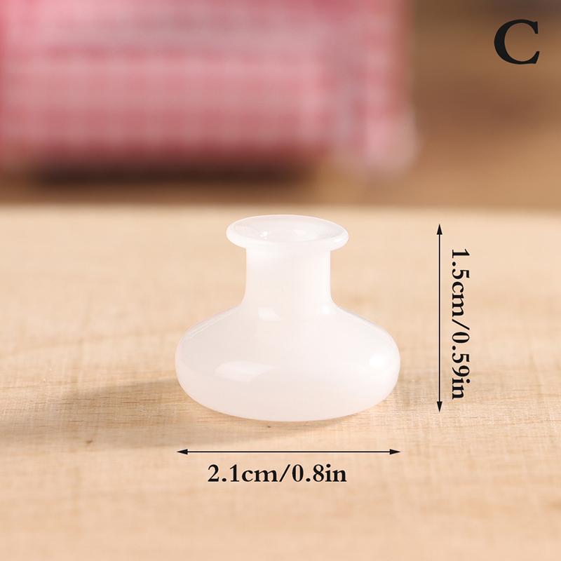 24 Styles 1/12 Lovely Miniature Dollhouse Glass Vase Mini Flower Vase for Doll House Furniture Decoration Accessories