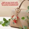 Chinese Style Bear-shaped Car Keychain, Women's Bag Hanger, Metal Keychain Ring