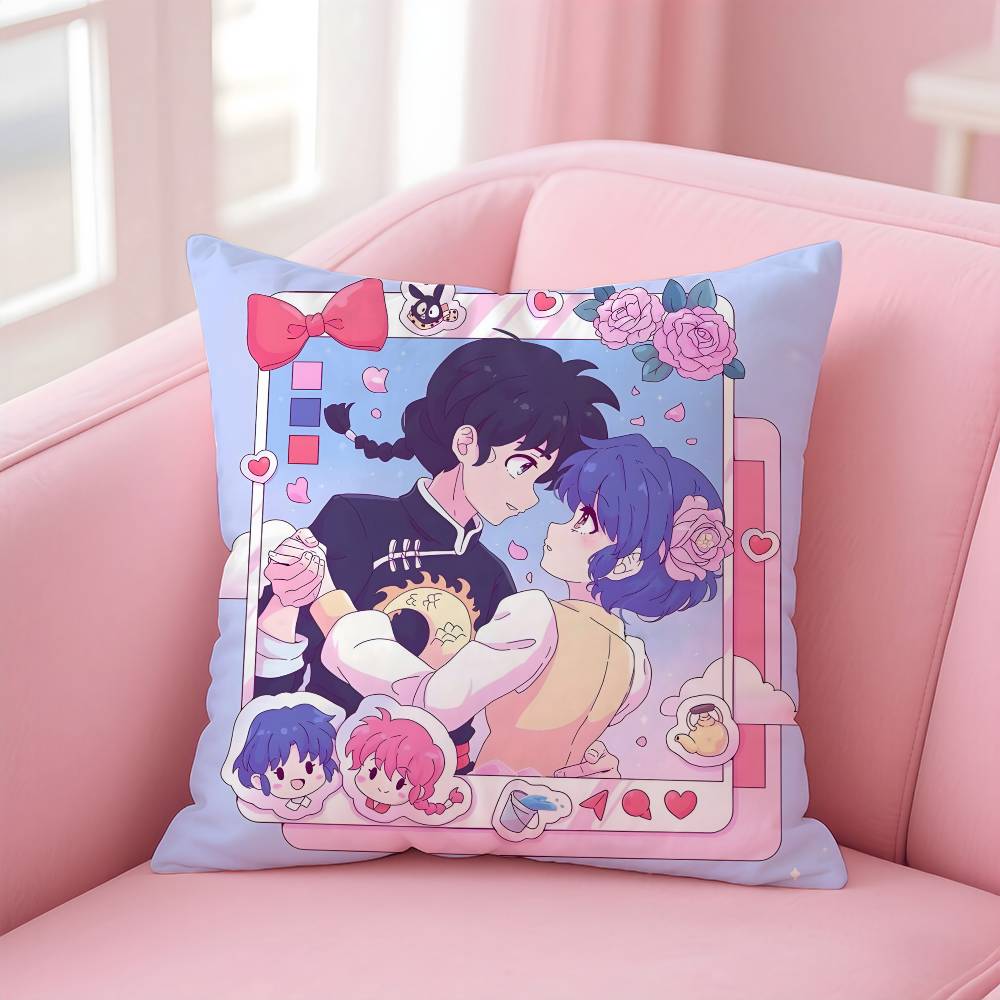 Federa per Cuscino Anime R-Ranma con Stampa del Personaggio per Divano del Soggiorno e Decorazione della Camera da Letto