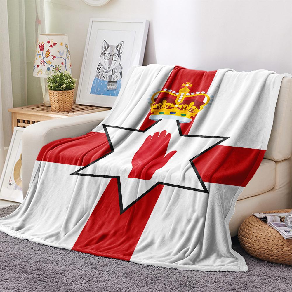1 Stück Ulster-Print Flanelldecke, Hohe Qualität für alle Jahreszeiten, Heimdekoration, Wärme und Komfort, Perfekt für Weihnachtsgeschenke