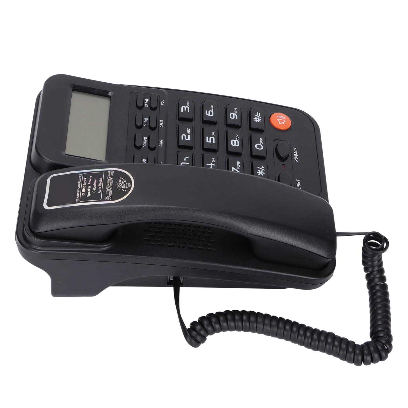 

KXT2026CID Office Phone Office Hotel Home Fixed Landline Support 24 Ringtones(Black ) чёрный