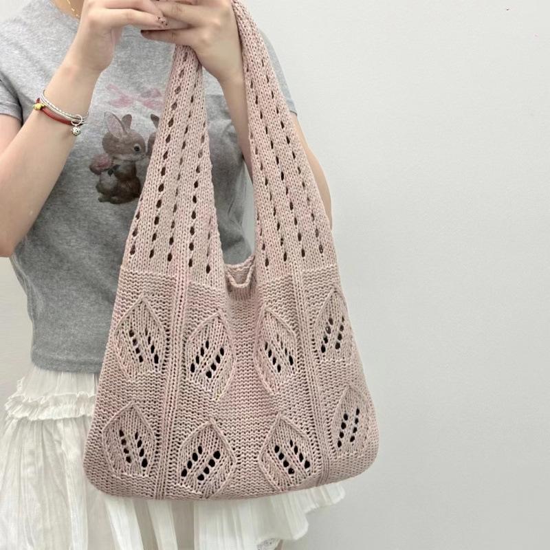 Women's Summer Knitted Yarn Bag - Large Capacity, Versatile Shoulder Bag