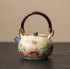 Vintage Caramel Glaze Sunflower Beam Pot Ceramic Brewing Teapot Household Kung Fu Tea Set Single Pot Filter Xi Shi Teapot