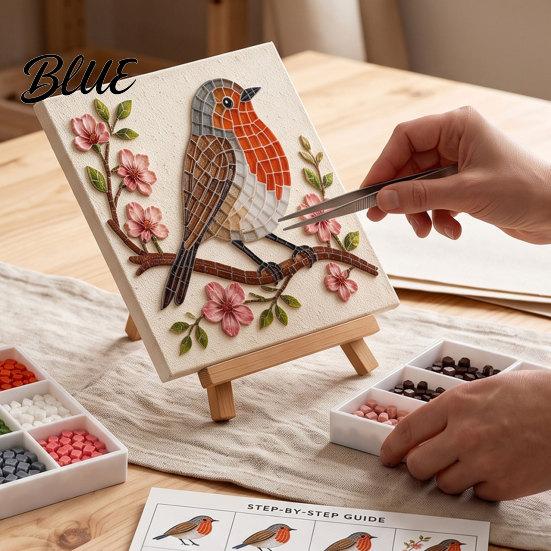 Handmade Home Decor Projects Garden Woodland Mosaic Art Kit DIY Animal Tile Craft Artistic Gift Ideas Beginner Friendly Crafting Project for Adults,
